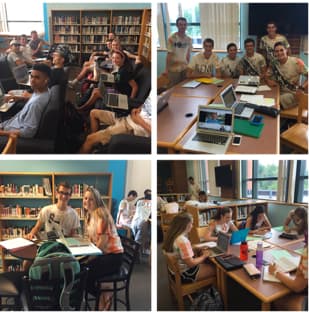 Hopkinton High School library renovation, reading area