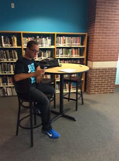 Hopkinton High School library renovation, study space