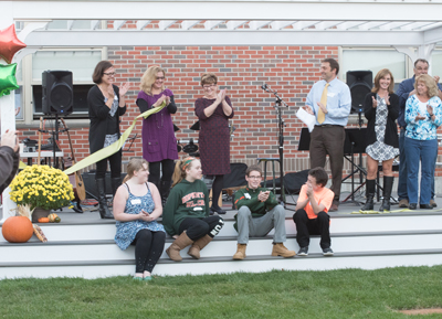Ribbon cutting at the Sky’s the Limit courtyard